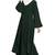 Layered abaya- Solid Bottle Green