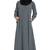 Collared casual abaya- Grey