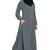 Collared casual abaya- Grey