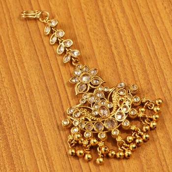 Gold Zircon       Maang-Tikka 1
