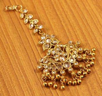 Gold Zircon       Maang-Tikka 2