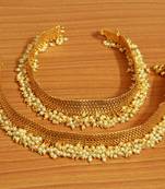 Gold Pearl Anklets