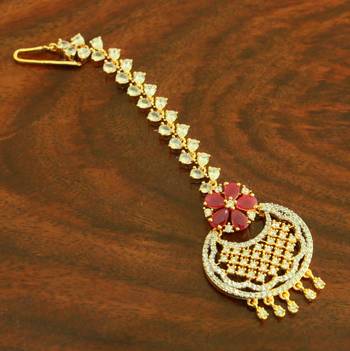 Red ruby  maang-tikka 1
