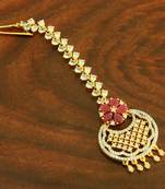 Red ruby  maang-tikka