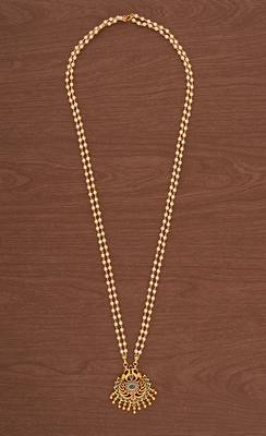Off-White Green and Purple Gemstone Studded Necklace 2