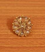 White zircon  nose-ring