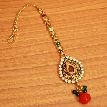 Red Ruby       Maang-Tikka 1