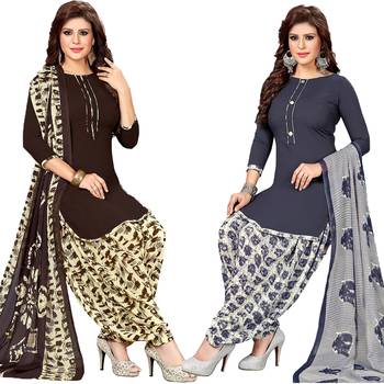 Multicolor printed crepe salwar 1