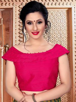 Pink Women'S  With Boat Neck Blouse 1