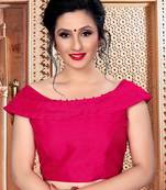 Pink Women'S  With Boat Neck Blouse