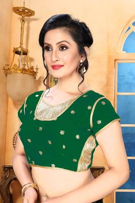 Green Women'S Phantom With V Neck Blouse 2