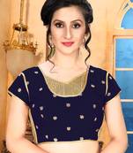 Blue Women'S  Phantom With V Neck Blouse