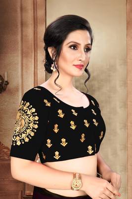 Black Women'S Phantom With Round Neck Blouse 3