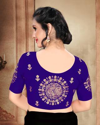 Blue Women'S Phantom With Round Neck Blouse 2