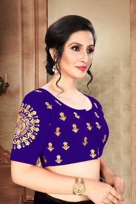 Blue Women'S Phantom With Round Neck Blouse 3