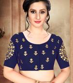 Blue Women'S  Phantom With Round Neck Blouse