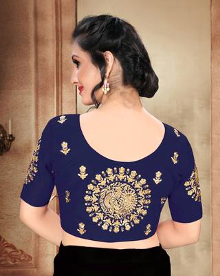 Blue Women'S  Phantom With Round Neck Blouse 2