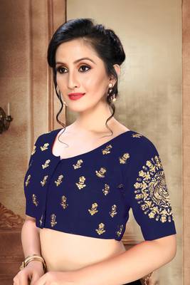 Blue Women'S  Phantom With Round Neck Blouse 4