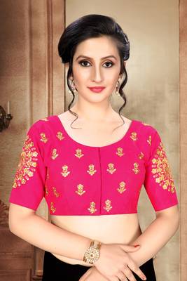 Pink Women'S Phantom With Round Neck Blouse 1