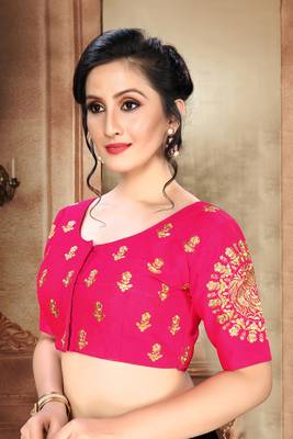 Pink Women'S Phantom With Round Neck Blouse 4