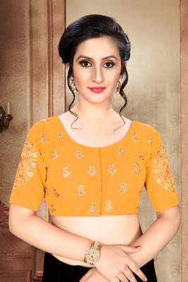 Yellow Women'S Phantom With Round Neck Blouse 1