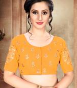 Yellow Women'S Phantom With Round Neck Blouse