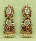 White jhumkas