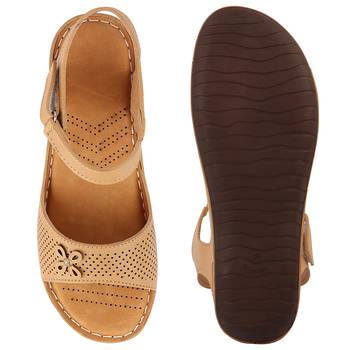 Tan Doctor Sole Flats For Women 2