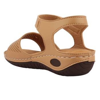 Tan Doctor Sole Flats For Women 3