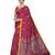 Pink Printed Art Silk saree with blouse