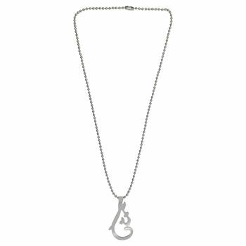 Saizen Chintamani Ganpati Stainless Steel Pendant Set Rhodium Metal Pendant 4