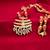 Religious Jewelry Loard Shiva Mahakal Locket Gold-Plated Beads Brass, Wood Pendant