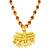 Religious Jewelry Loard Shiva Mahakal Locket Gold-Plated Beads Brass, Wood Pendant