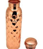 Copper big hammered bottle 1 piece