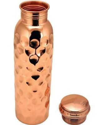 Copper big hammered bottle 1 piece 2