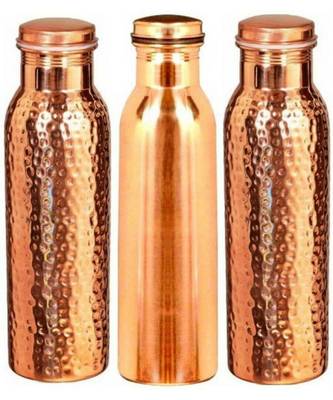 copper 1 plain bottle 2 hammered bottle set of 3 piece 1