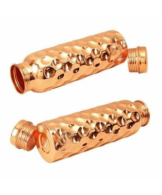 Copper big hammered bottle 2 piece 1