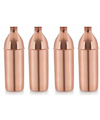Copper small cap bottle set of 4 piece 1