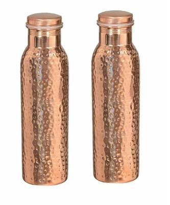 Copper hammered bottle set of 20 piece 1