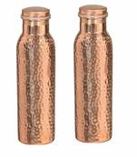 Copper hammered bottle set of 20 piece