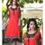 Red embroidered cotton Kurti