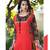 Red embroidered cotton Kurti