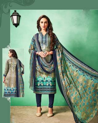 Blue Printed Cotton Salwar 1