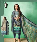 Blue Printed Cotton Salwar