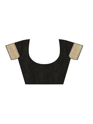 Black Woven art silk  Saree With Blouse 5