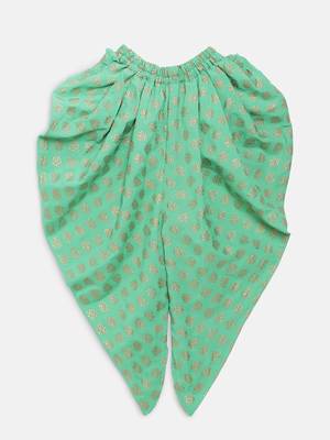 Green printed polyester kids-tops 3