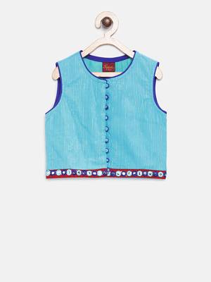 Blue printed cotton kids-tops 2