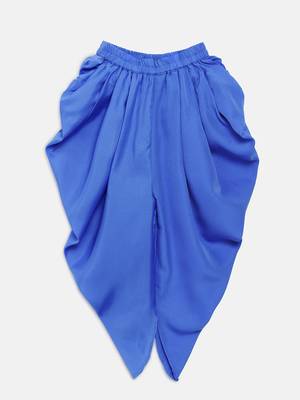 Blue printed brocade kids-tops 3