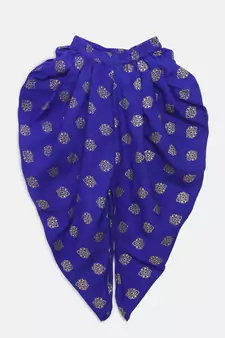 Blue printed cotton kids-tops
