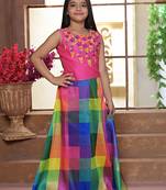 yellow printed Polyester Stitched lehenga choli